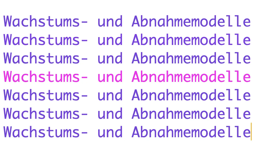 Wachstums- und Abnahmemodelle